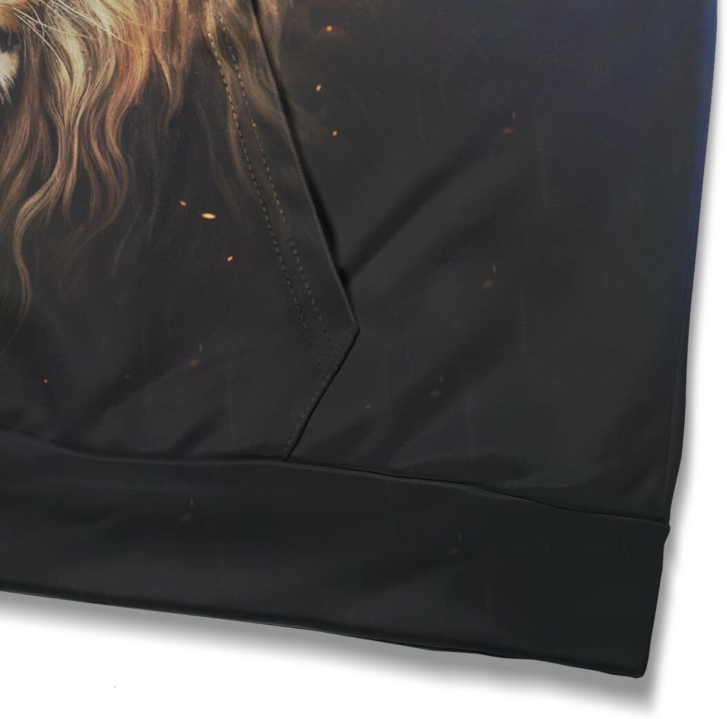 Hoodie for Mens Womens Retro Psychedelic Lion King Graphic Hoodies Animal Lion Roar Hooded Sweatshirts Pullover Graphic Hoodies sweatshirt