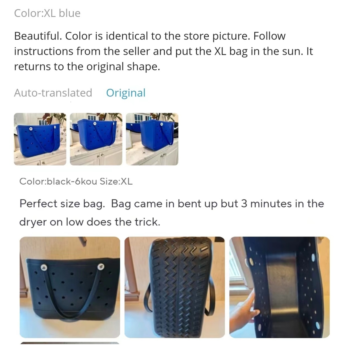 Boggs XL Rubber Waterproof Travel For Women Washable Tote Bag Handbag For Sports Beach Market Pool
