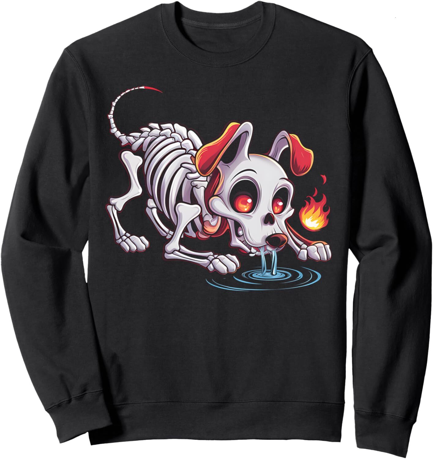 Long Sleeve Shirts for Men sweatshirt Skeleton Dog Halloween Costume Scary Spooky Dog Owner Sweatshirt Streetwear Casual tops clothes
