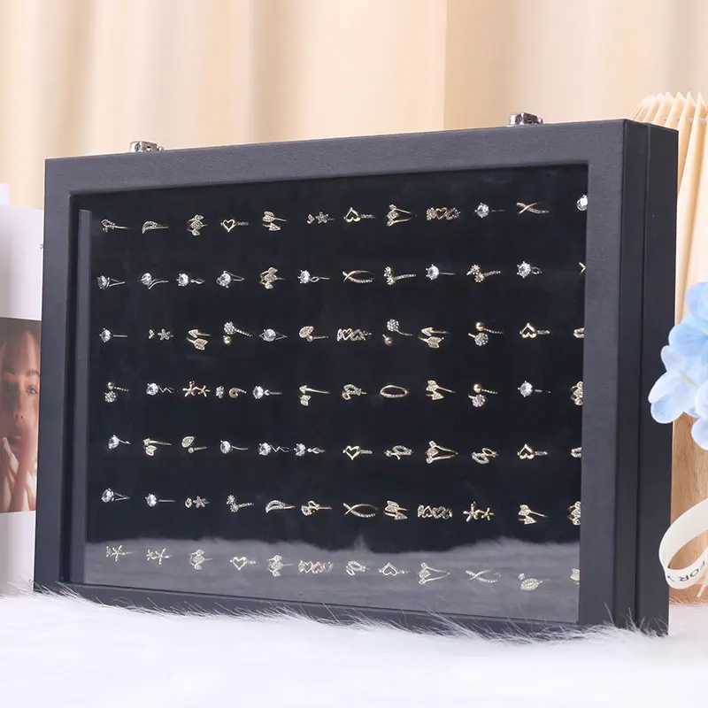 Transparent Bead Box Necklace Ring Earrings Jewelry Display Organizer BoxTray Holder Jewelry Box Y240930