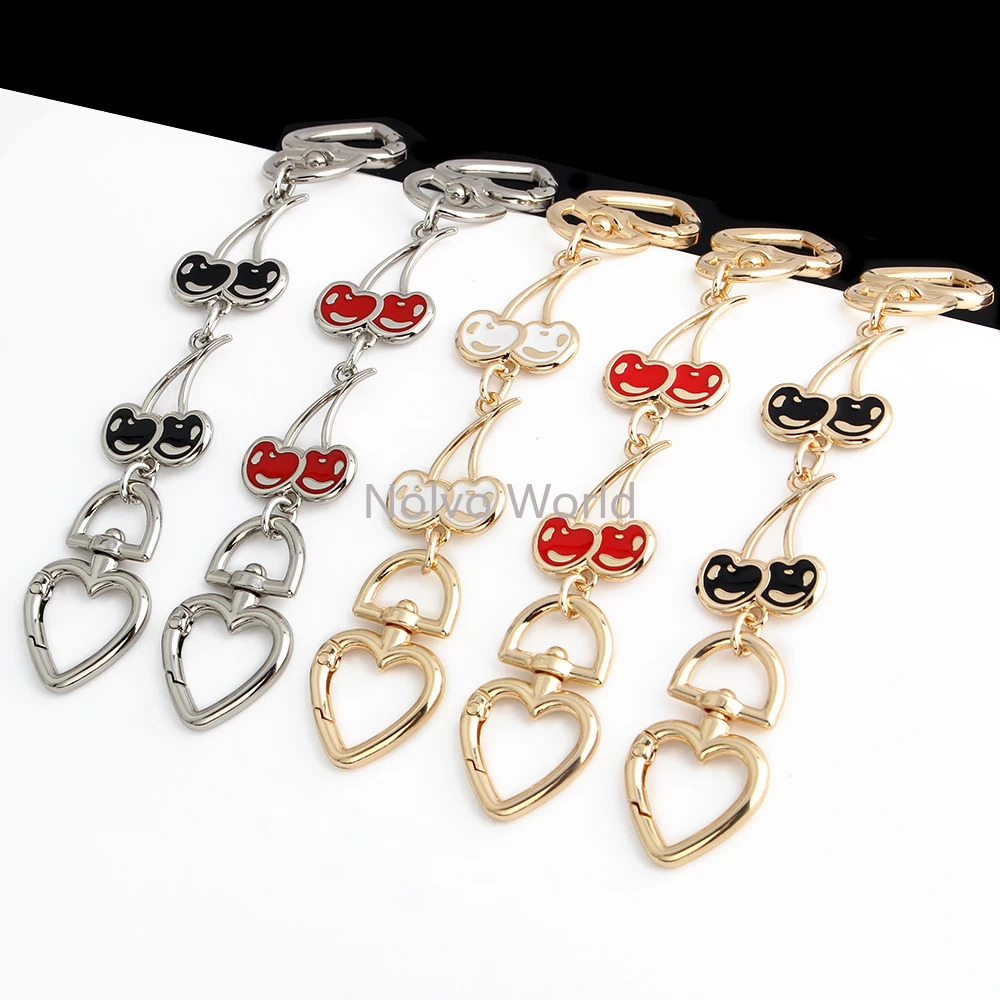 Gold and silver 105CM16CM cherrybow shaped extension chain for clutch handbag wallet strap accessories 240926