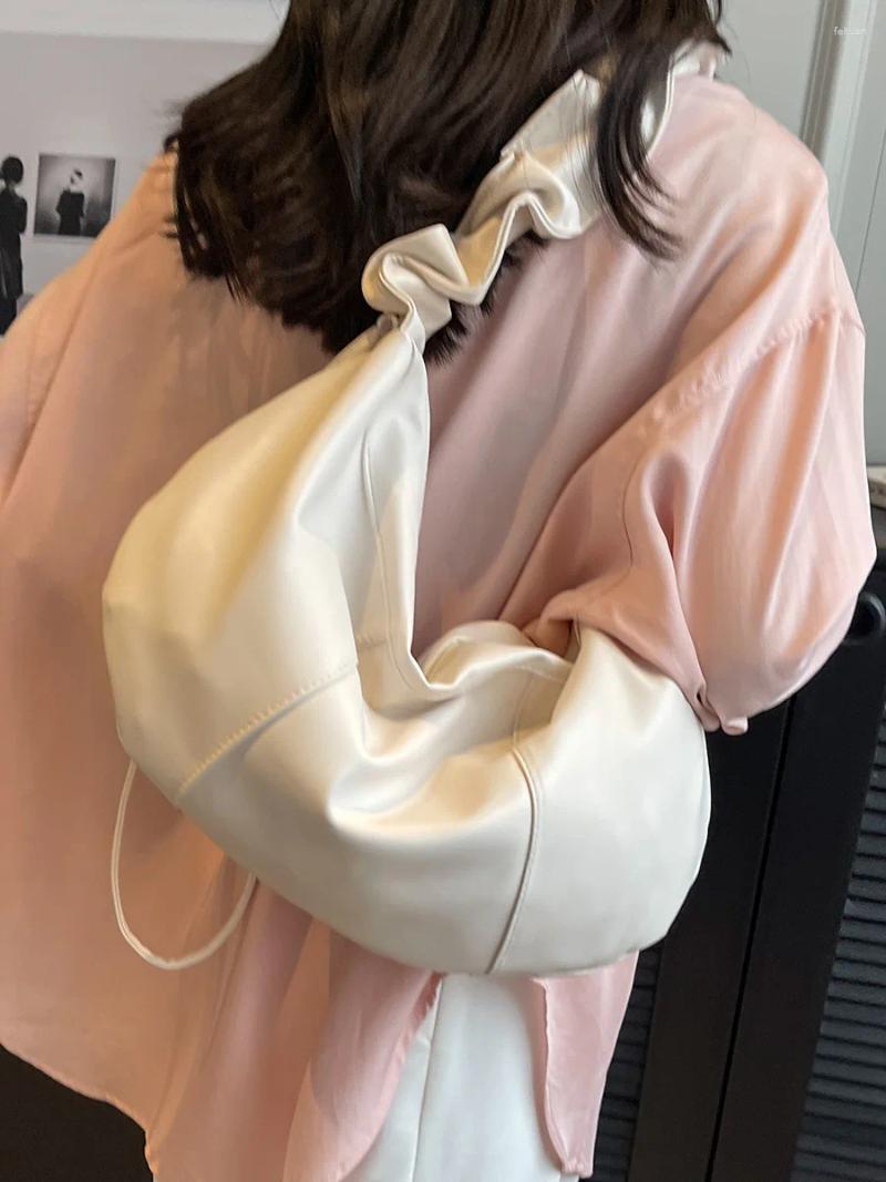 Shoulder Bags Fashion 2024 Women's Underarm Dumpling Buns Hobos Large Capacity Totes Leather Brand