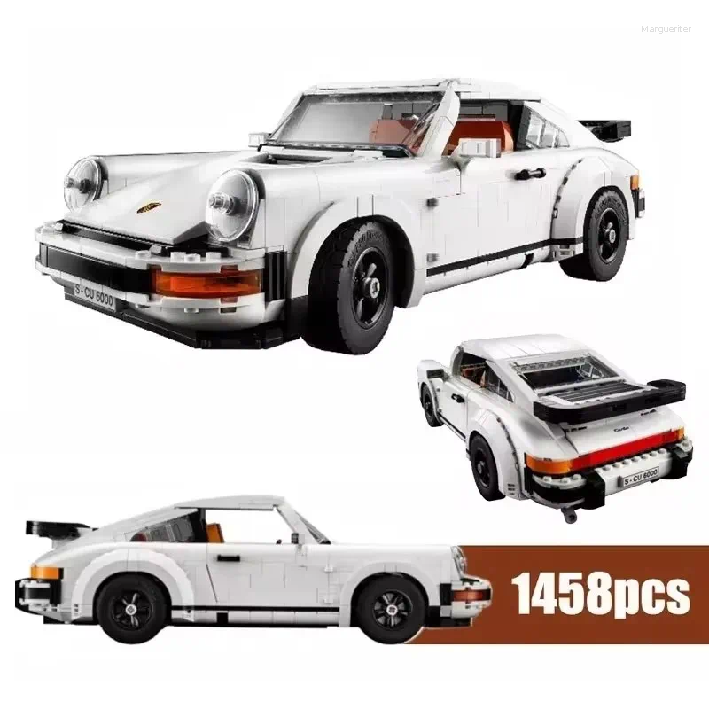 Decorative Figurines 10295 Sports Car 911 Racing White Supercars Fit Technology Model Building Blocks Children's Toys Birthday Gifts