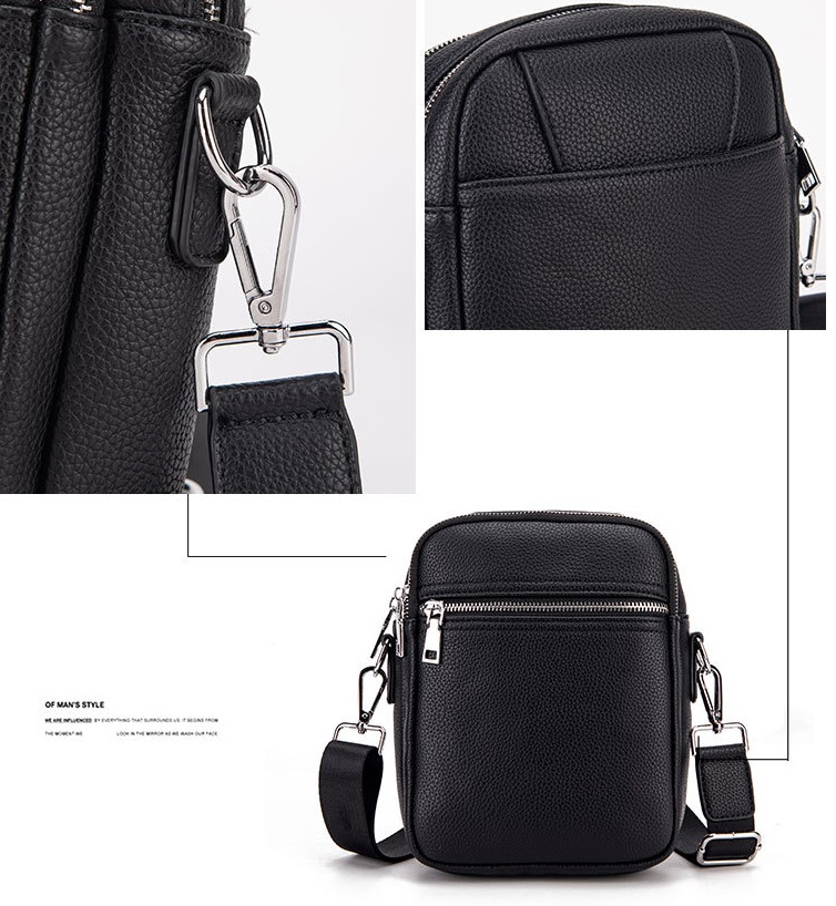 Korean version of the new men's single shoulder crossbody bag fashion mobile key bag large capacity leisure sports chest bag