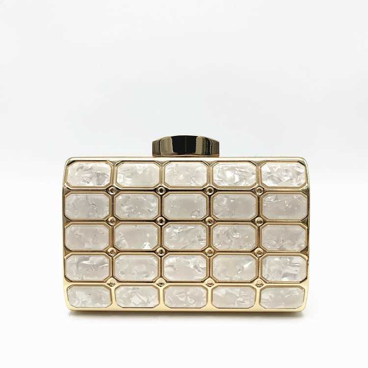 Clutch Bag Canli New Acrylic Small Square Bag Dinner Bag Banquet Bag Hand Designer Bag Fashion Evening Bag 240920