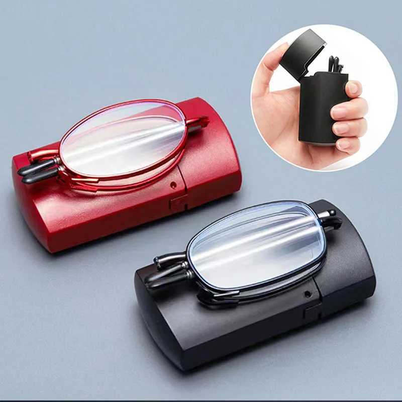 Unisex HD Anti Blue Light Reading Glasses Portable Foldable Ultralight Oval Frame Presbyopic Eyeglasses Men Women EyewearXJ240907