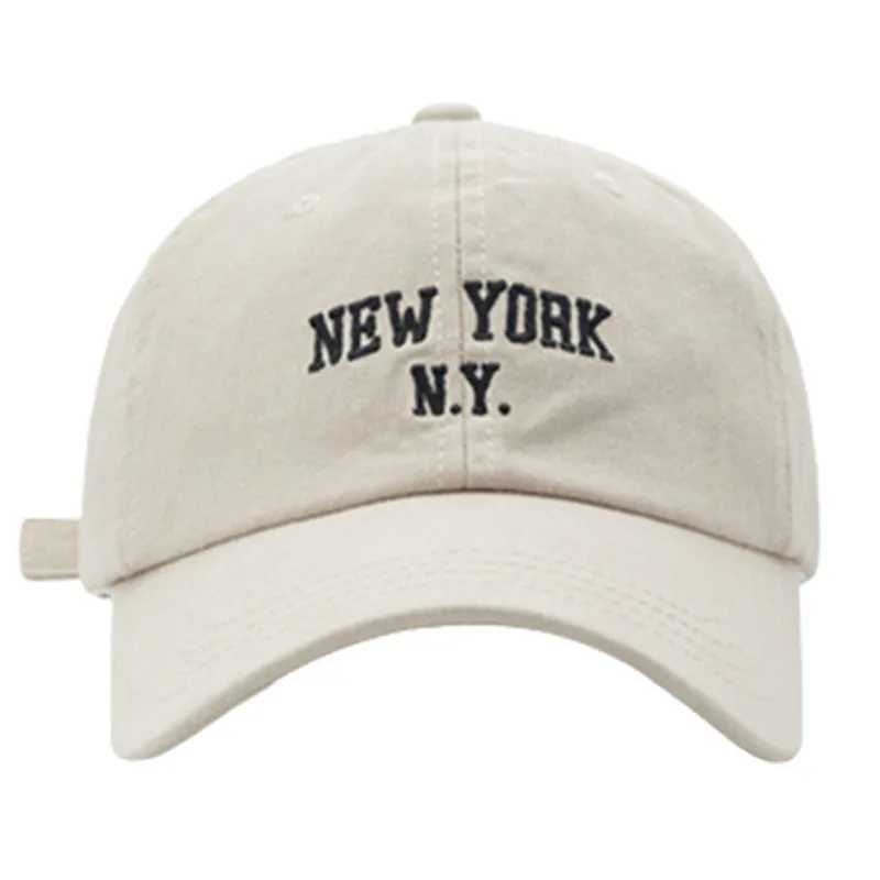Fashion NEW YORK Letter Cap for Women Mens Baseball Cap Sports Sun Hat Kpop Soft Snapback Retro Hip-Hop Cotton HatsX240930