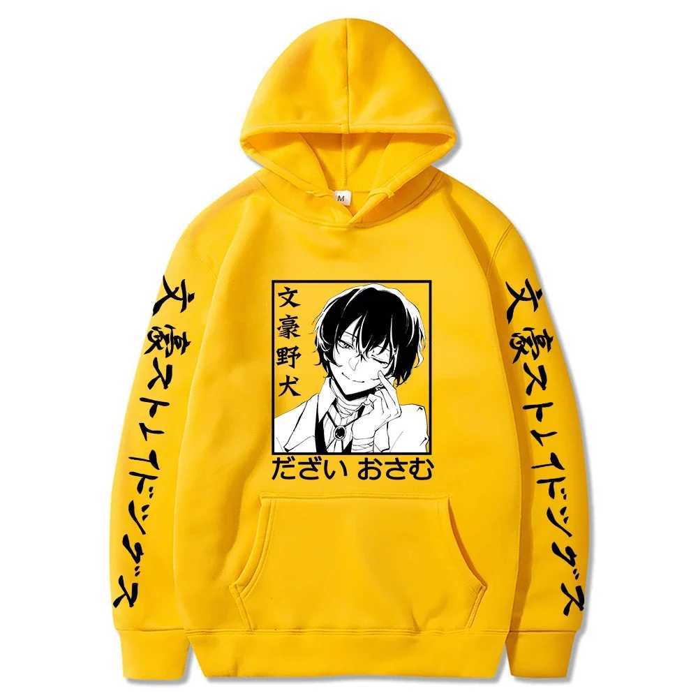 Bungo Stray Dog Anime Hoodie Dazai Osamu Graphic Printing Mens Hoodie Casual Loose Sportswear Harajuku Crewneck Street Clothing W240928