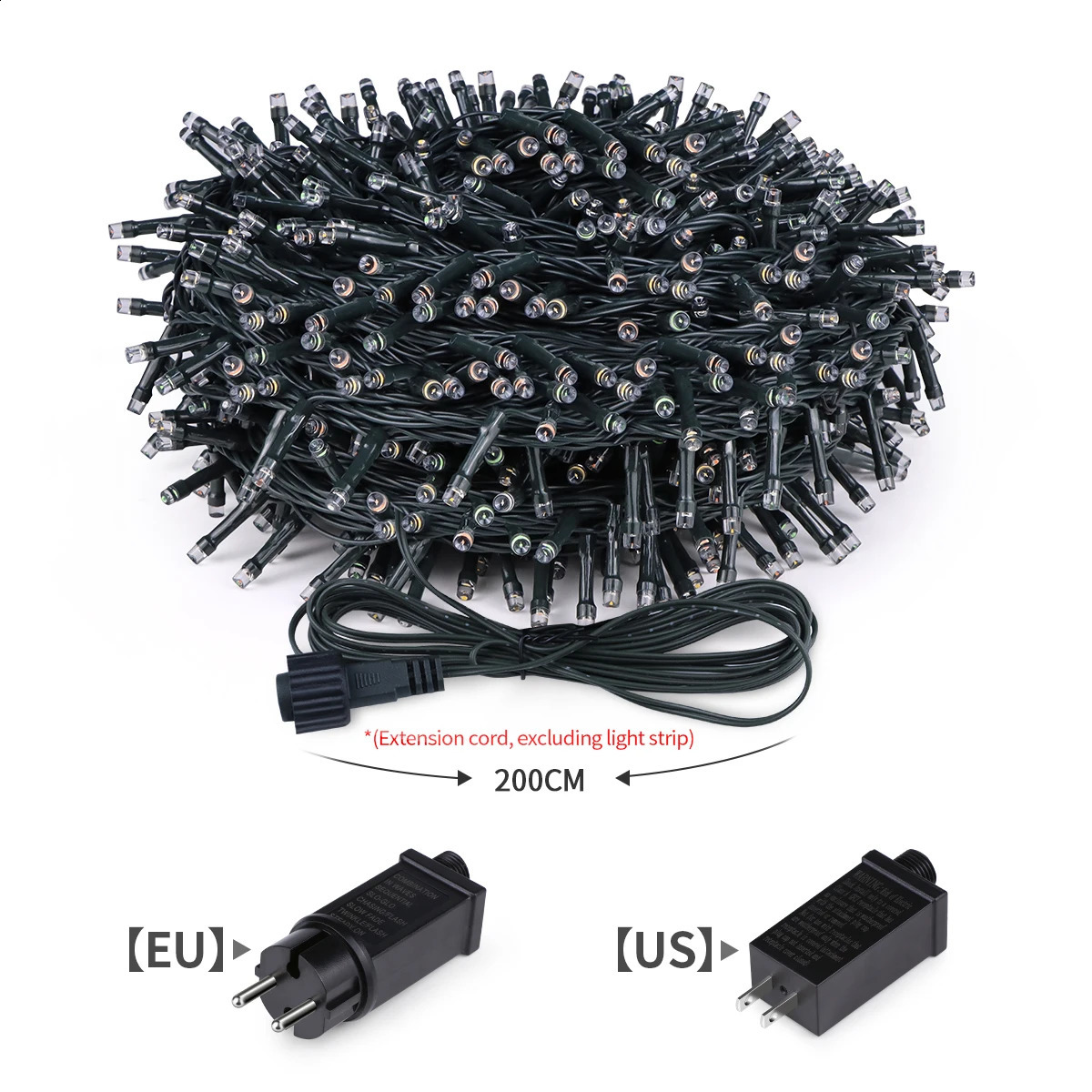 10M100M LED Christmas Light Outdoor String Garden 110V 220V to DC24V Home Party Year Wedding Decoration 240929