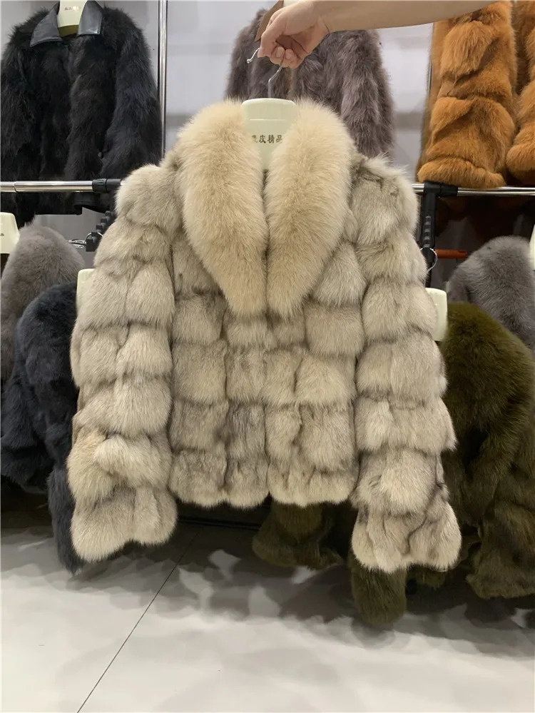 Furshehe Winter Women Real Fox Fur Coat Thick Warm Natural Fox Fur Jackets Fashion Lady Short Style Genuine Fox Fur Outerwear 240930