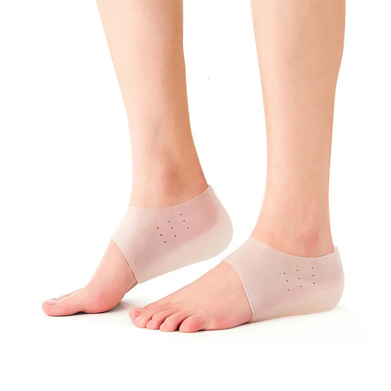 Invisible Height Increasing Insole Bottom Breathable Silicone Super Elastic Heightening Men/women Heel Cover Half Pad Insole 240929
