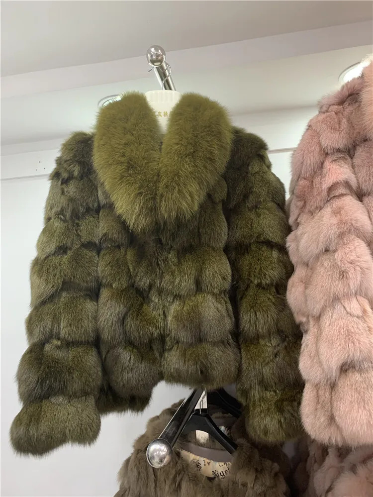 Furshehe Winter Women Real Fox Fur Coat Thick Warm Natural Fox Fur Jackets Fashion Lady Short Style Genuine Fox Fur Outerwear 240930