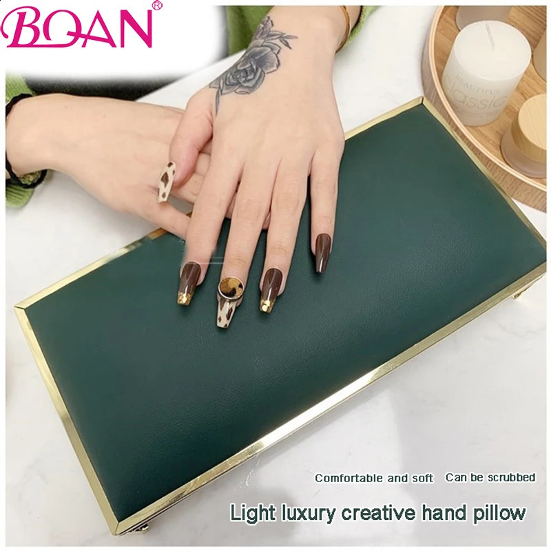 PU leather marble hand pillow 240918