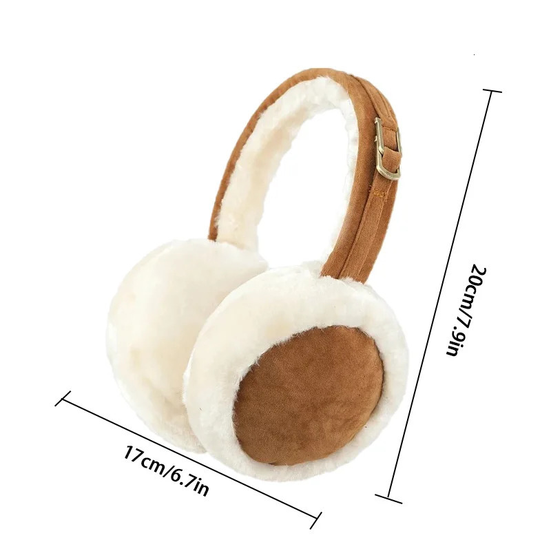 Plush Wool Ear Muffs Fashion Solid Color Soft Faux Fur Cold Protection Earflap Winter Outdoor Woman Skiing Warmer Furry Earmuff 240930