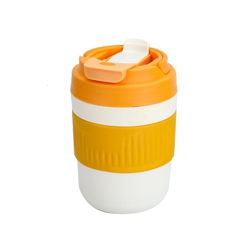 Simple internet celebrity portable water summer girls' thick double drinking straw cup, aron student gift cup