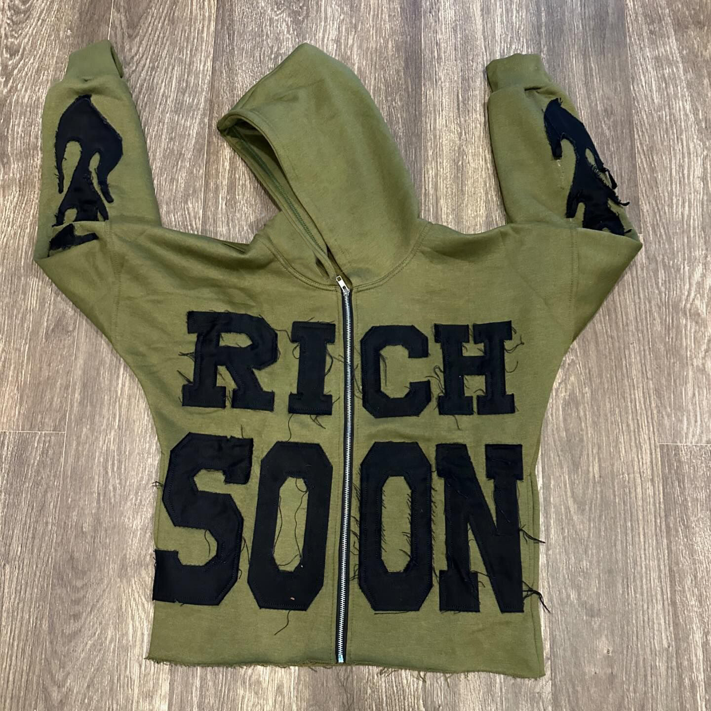 Dauomo Men's Casual Splice Letter Applique Hoodie Sweatshirt