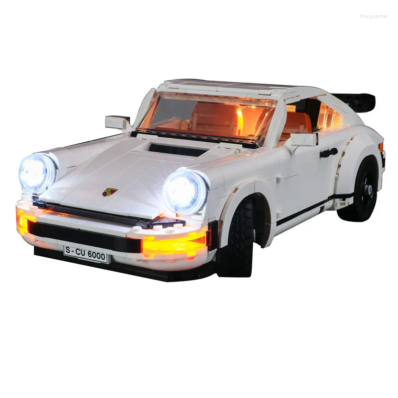 Decorative Figurines 10295 Sports Car 911 Racing White Supercars Fit Technology Model Building Blocks Children's Toys Birthday Gifts