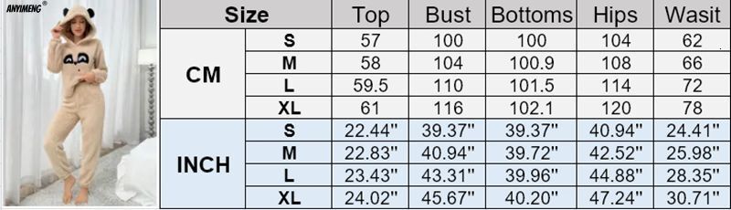 2024 Cute Panda Woman Hoodies Thermal Pamas Set Winter Thick Sleepwear Leisure Hoody Pijamas Casual Girls Fluffy Teddy Homesuits