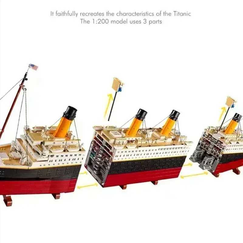 Blocks Blocks New 9090pcs Titanic compatible 10294 Titanic large cruise ships steamships building blocks building blocks childrens toys gifts 99023 Y2