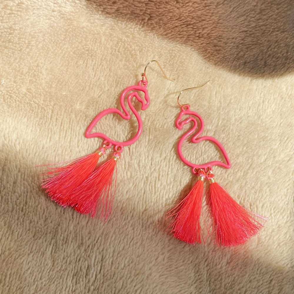 Lost Lady Hot Sale Creative Fashion Hollow Flamingo Long Tassel Ladies Earrings JewelryX240928