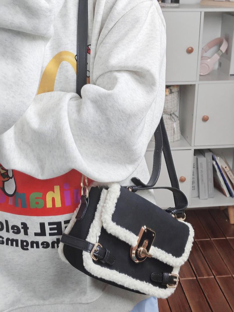 Fashion new design jeans patchwork small square bag female niche every small niche color senior hand crossbody bag
