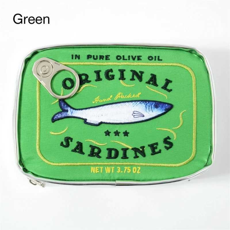 Makeup Bag Zippered cosmetic bag toilet bag portable clutch canned sardine cosmetic bag for personal care and beauty M240930