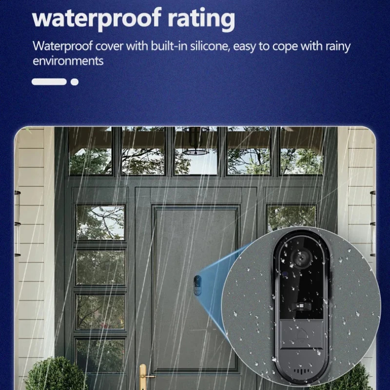 Tuya wireless doorbell waterproof WIFI video smart home by Bell camera button welcome by Chime Security for home apartments 240925