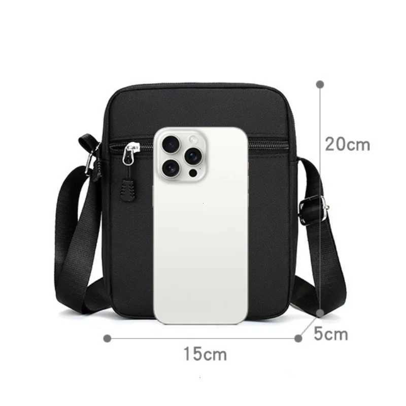 Oxford Shoulder Bag Durable Mini Black Mobile Phone Bag Waist Pack Men Crossbody Bags Man Bag Handbag bolso de manoXJ240928