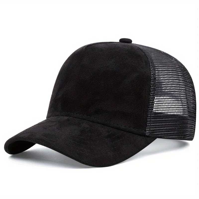 New Fashion Mens Baseball Cap High Quality Breathable Mesh Hat Women Soild Color Adjustable Trucker Caps For Men Casual SnapbackX240930