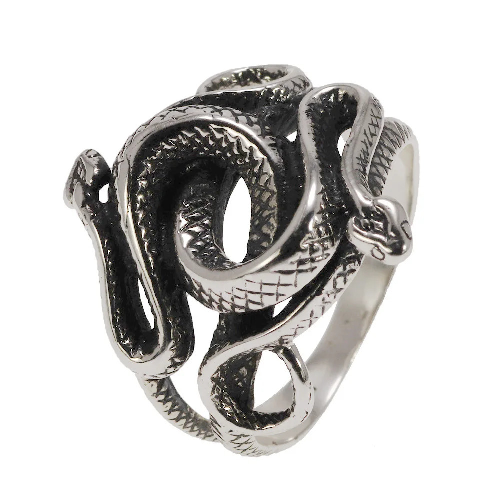 A genuine 925 sterling silver snake ring suitable for men women TV dramas naturally born killers retro punk exquisite jewelry and the gift for fans 24