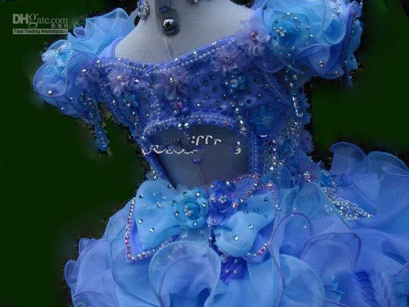 Mini Lovely Cupcake Hand Made Wer Beads Crystals Appliques Colorful Pageant Best Formal Ocn Girl Dress