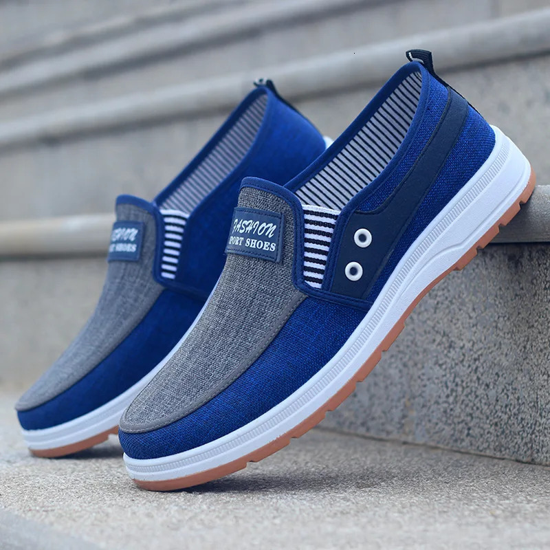 Mens casual shoes slip on canvas fashionable sports shoes are breathable summer walking shoes are non slip comfortable 241008