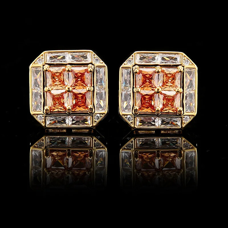 Men Wedding Cufflinks Zircon Rhinestone Mens Business Banquet Office Suit Accessories Buttons Fashion French Shirts Cuff Links 240921