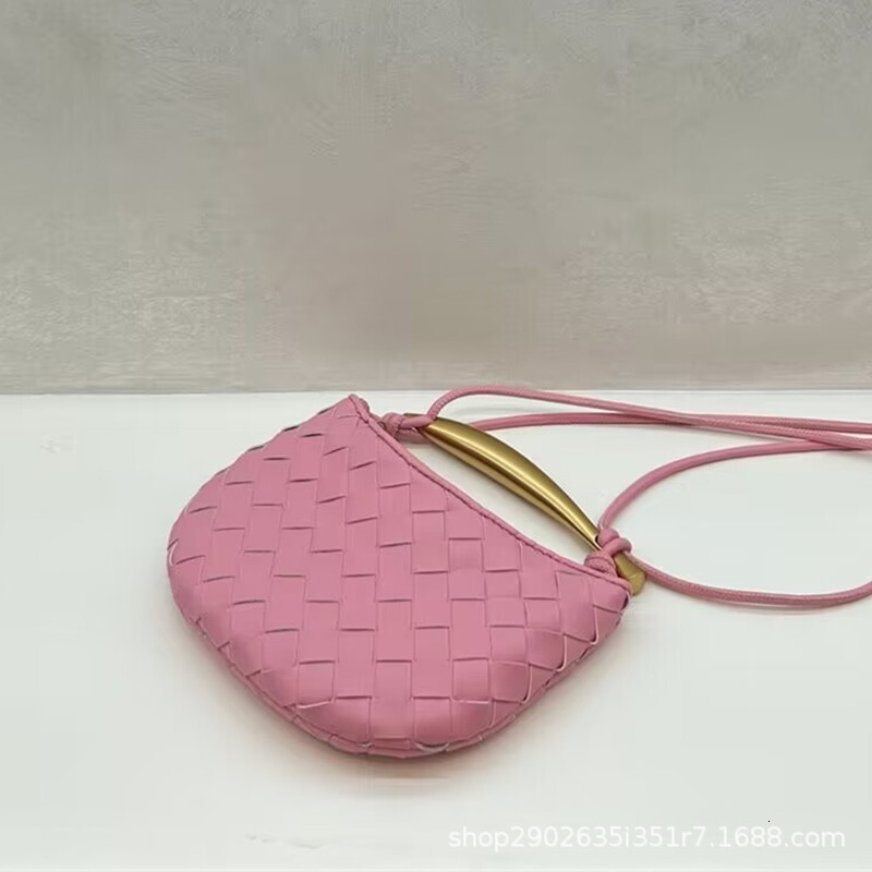 2024 New Designer Leather Multi functional sardine Woven Women's Advanced Handbag One shoulder messenger bag
