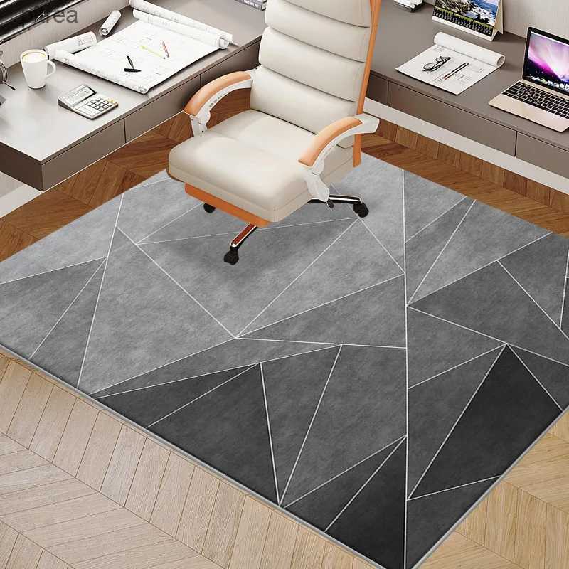 Carpets VIKAMA Geometric Carpet Learning Office Computer Desk Electronic Sports Chair Anti slip Pad Bedroom Rectangular Crystal Velvet Foot Mat y24093