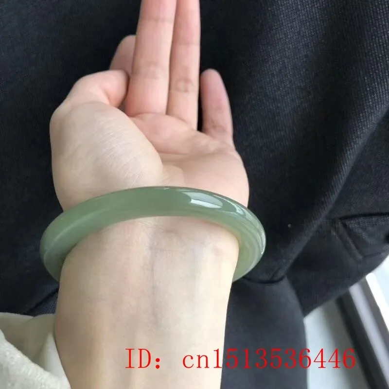 Chinese Hetian Jade Bracelet 54-64mm Charm Jewellery Fashion Accessories Hand-Carved Man Woman Luck Round Bangle Amulet Gifts 240930