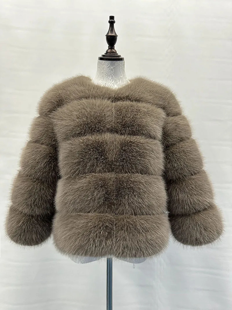 Womens Fashion faux fur coat super Autumn Winter women Faux fox fur fluffy jacket high quality Ladies furry coats 240930