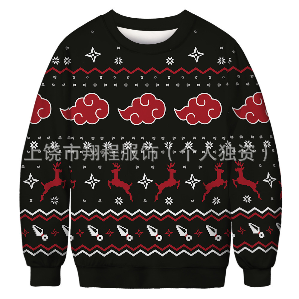 Grinch Green Fur Strange Round Neck Sweater Men 3D Digital Printing Casual Long Sleeve Underlay for Women