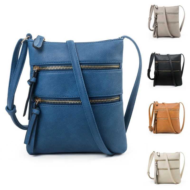 Women PU Leather Shoulder Bag Strap Crossbody Bag Casual Small Handbag Pocket Ladies Designer Zipper Female Messenger PurseXJ240928