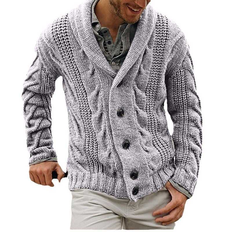 New Knitted Cardigan Mens Single breasted Loose fit Large Size Coarse Needle Sweater Mens Spring and Autumn OuterwearXJ240930