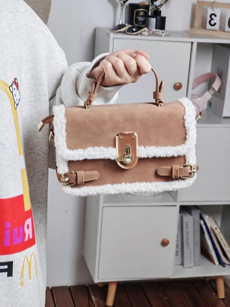 Fashion new design jeans patchwork small square bag female niche every small niche color senior hand crossbody bag