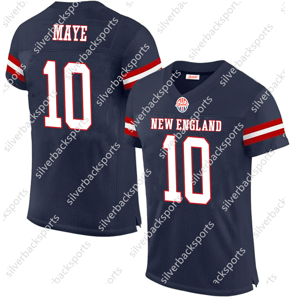 Mens/Youth/Womenss12 Zatom Brady 10 Drake Maye Jerseys16 Sione Takitaki Caedan Wallace Tyquan Thornton Navy ed Football Jersey This baseball uniform i