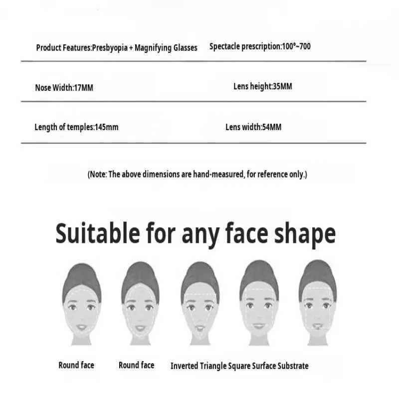 Black Technology Auto Zoom Rimless Presbyopia Glasses Intelligent AntiRadiation Seeing Far and NearXJ240907