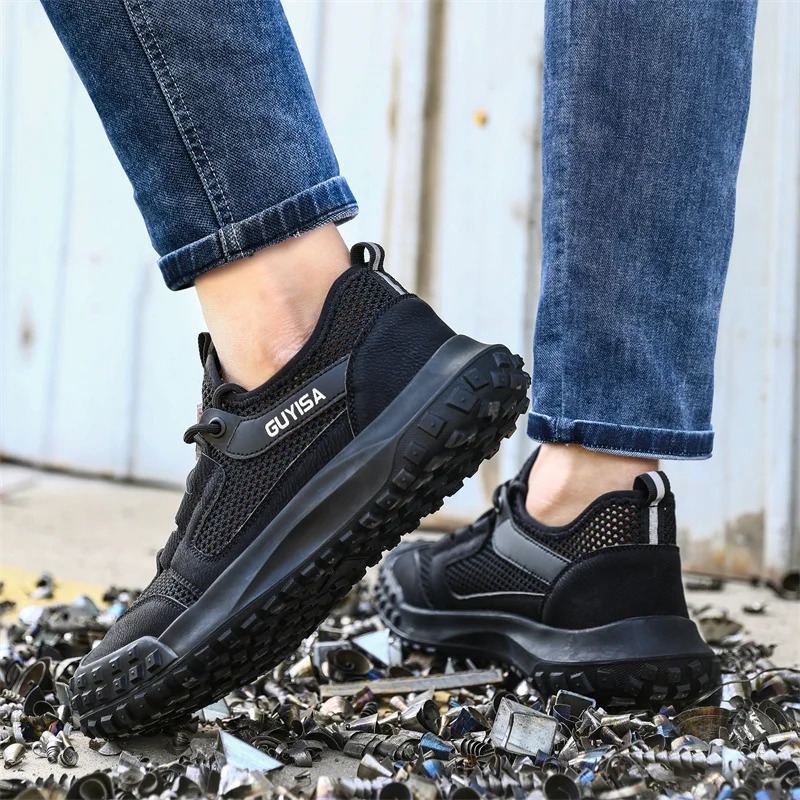 Sneakers Steel Toe Men Safety Puncture-Proof Work Shoes Indestructible Male Footwear Security Boots 240924