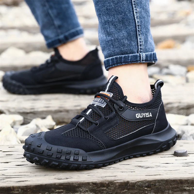 Sneakers Steel Toe Men Safety Puncture-Proof Work Shoes Indestructible Male Footwear Security Boots 240924