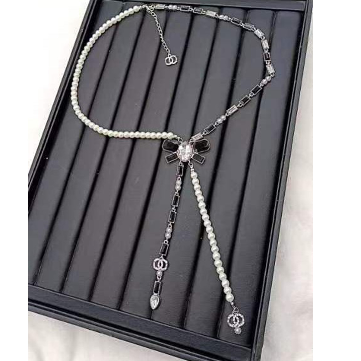 Pearl Chains Pendants Crystal Necklaces Stainless Steel Choker Pendant Necklace Sweater Chain 18K Gold Plated Jewelry Accessories Lots Style