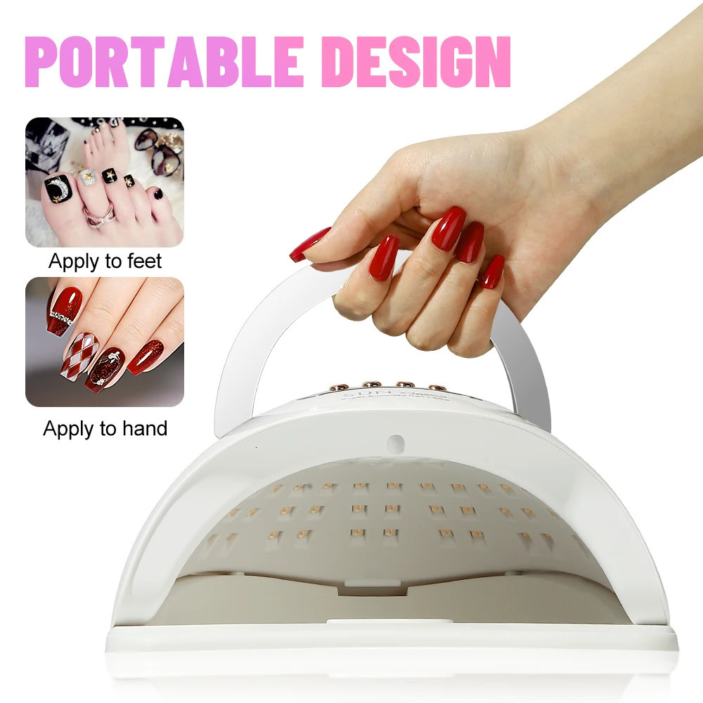 Sun X26 MAX UV LED nail lamp 81LEDS professional gel polishing and drying lamp with timer automatic sensor handle salon tool 240930