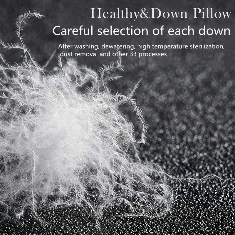High end down comfortable hotel style down pillow down pillow core cotton white adhesive 3D certificate down pillow core Y240930