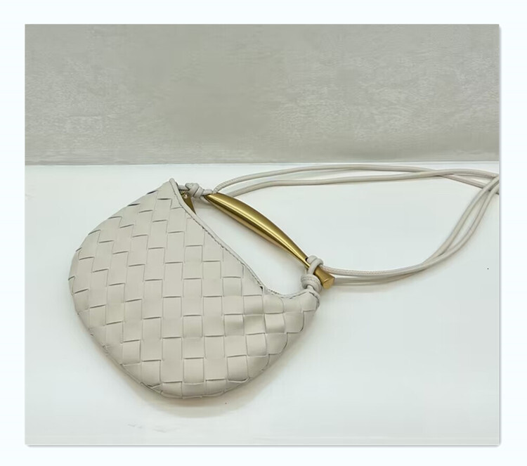 2024 New Designer Leather Multi functional sardine Woven Women's Advanced Handbag One shoulder messenger bag