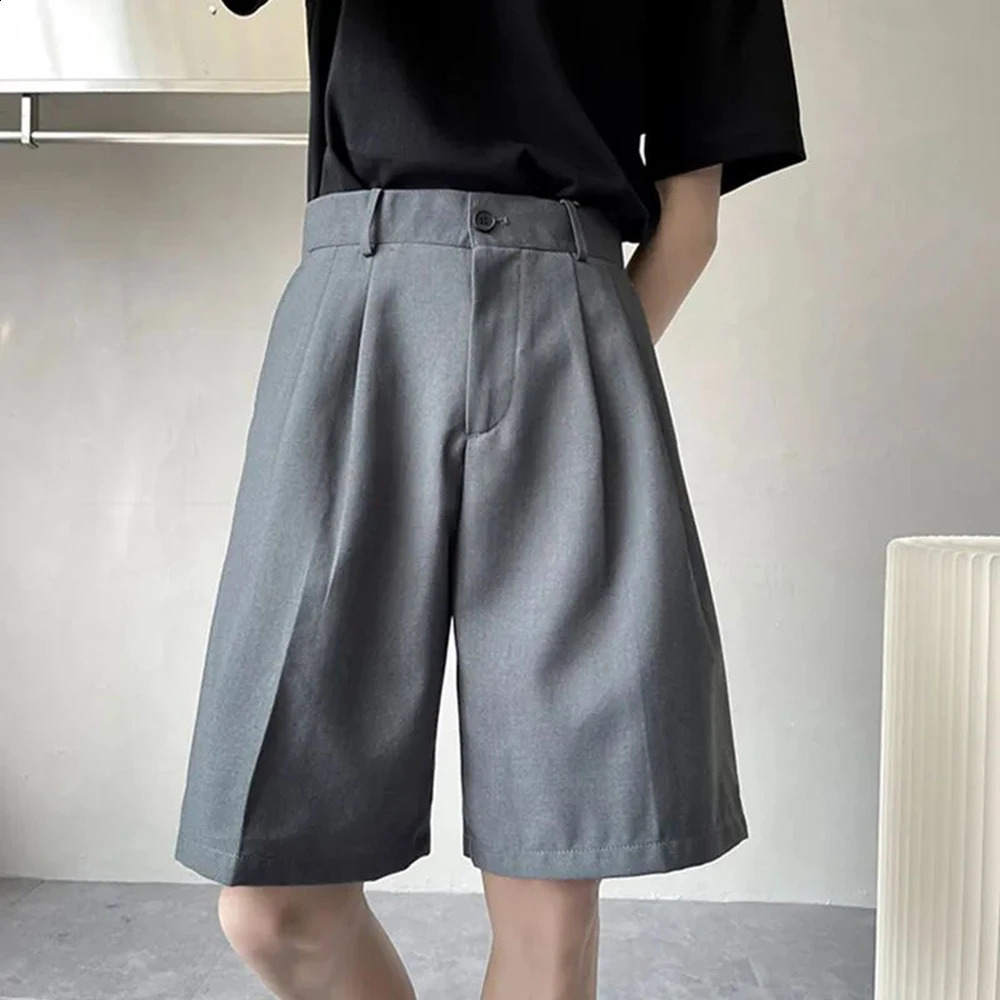 Mens fashion UK set shorts summer loose wide leg Y2k shorts fashion dress casual one-fifth pants mens clothing 240929